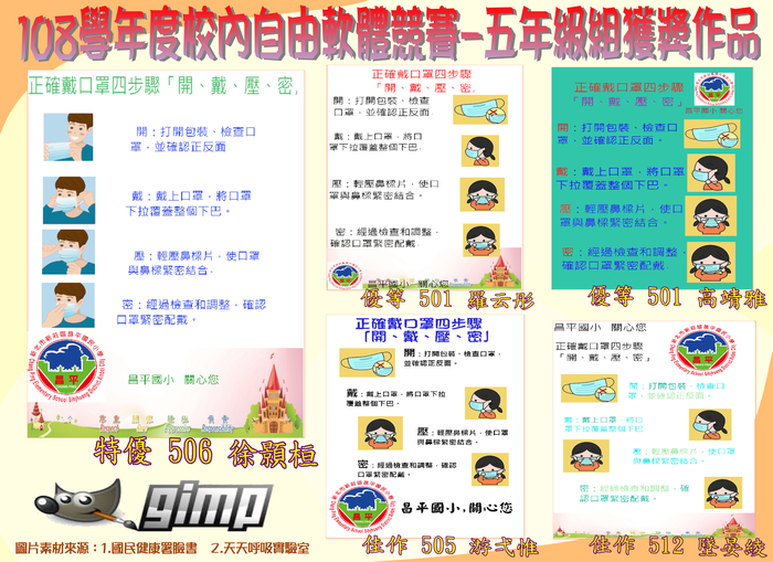 五年級組獲獎名單