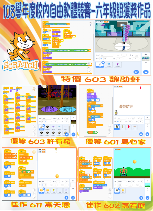 六年級組獲獎名單